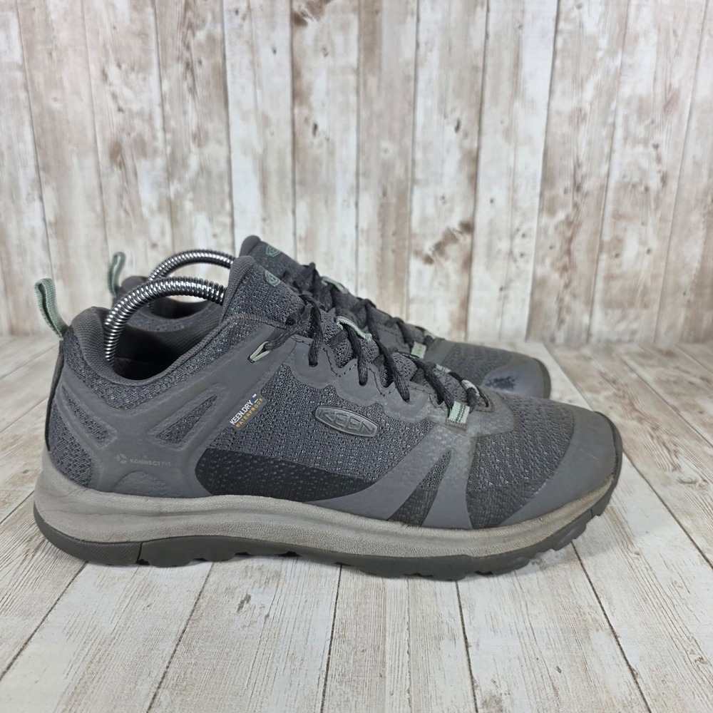 KEEN Women's Explore Waterproof Gray Trail Hiking Walking Shoes Size‎ 7.5 US